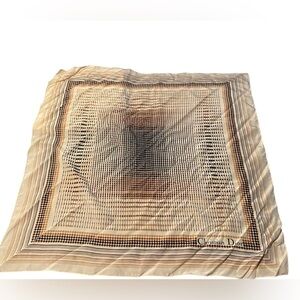 Dior Beige and Black Geometric Scarf